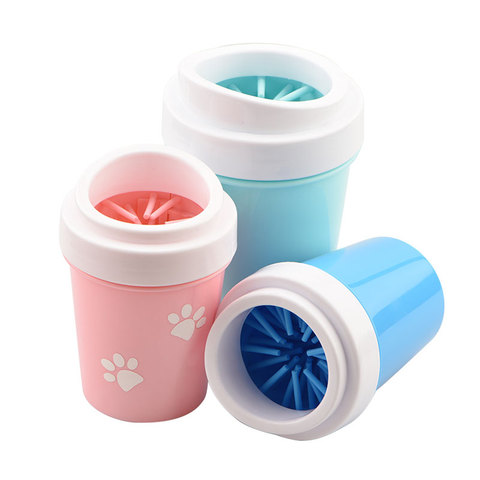 Taza limpiadora de pata de perro, peines de silicona suaves, taza limpiadora de pies de mascota portátil, cepillo de limpieza rápida, Cubo de limpieza de pies de gato sucio ► Foto 1/6