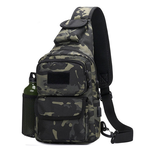 Mochila militar con tirantes, bolso táctico de hombro, impermeable, para exteriores, acampada, Trekking, caza, pesca, Camuflaje ► Foto 1/6