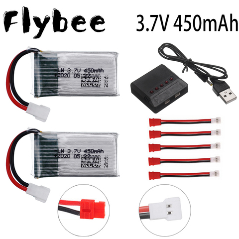 3,7 V 450mAh batería de Lipo de 802035 para H107 H31 KY101 E33C E33 U816A V252 H6C RC Quadcopter de piezas de repuesto de drones ► Foto 1/5