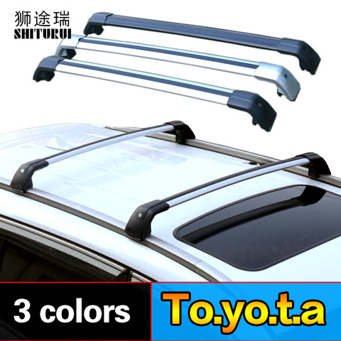 ¿Roof Rack/techo barra (viga transversal) para Toyota FORTUNER (_ N15 _. N16 _) 2015-2022 espesar de aluminio espesar coche techo marco de la bicicleta? ► Foto 1/6