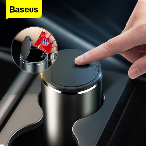 Baseus-Cubo de basura y almacenamiento de accesorios para el coche, cesta organizadora de elementos en la parte interna del auto de aleación sirve como bolsa ► Foto 1/6