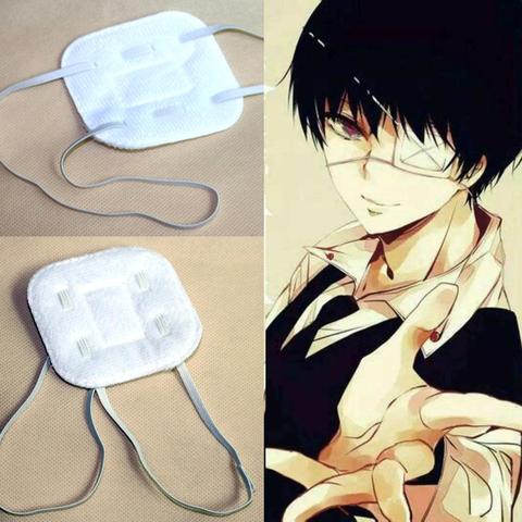 Clásico Anime Tokyo Ghoul Cosplay accesorios Kaneki Ken algodón media cara parche ojo máscara fiesta Halloween carnaval Accesorios ► Foto 1/6