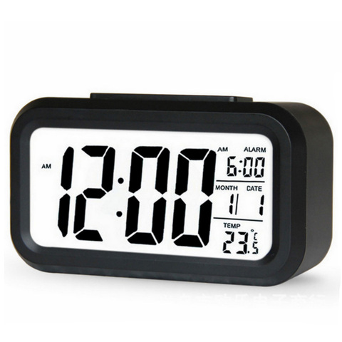 Gran oferta de reloj Digital LED con alarma, retroiluminación, despertador, calendario silencioso, Bcaklight electrónico de escritorio, relojes de mesa, reloj de escritorio ► Foto 1/6