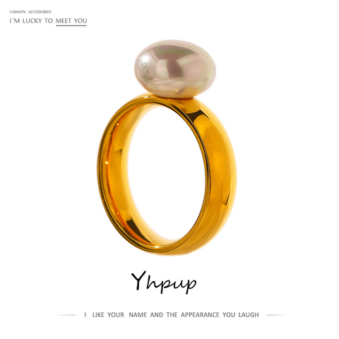 Yhpup-Anillo de plata de primera ley y Perla para mujer, sortija de compromiso, plata esterlina 2022, zirconia, circonita, zirconita, circón, estilo geométrico, 18 K ► Foto 1/6