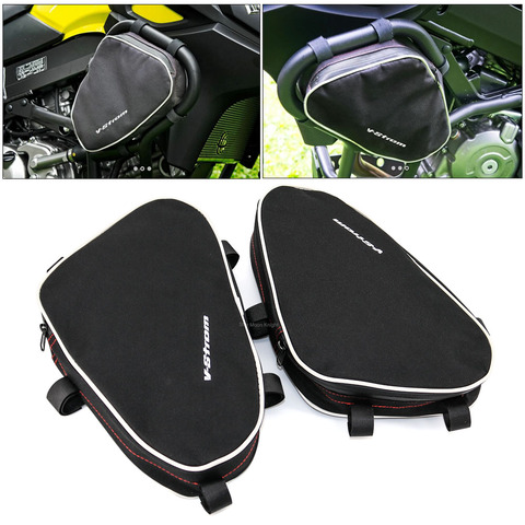 Bolsa para motocicleta impermeable, bolso para herramientas de reparación, maleta para colocar en las barras de la estructura de la moto, compatible con Suzuki V-Strom DL650, DL1000, Givi, Kappa ► Foto 1/6