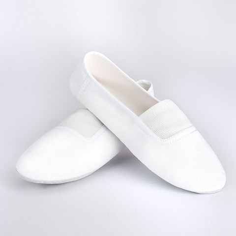 USHINE-zapatillas de Ballet para niños y mujeres, EU22-45 de interior, modelado de cuerpo blanco, plano, Yoga, maestro, Fitness, gimnasia ► Foto 1/6