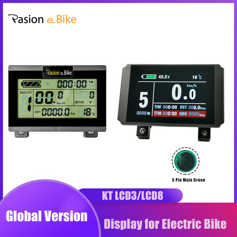 Pantalla LCD de 24V, 36V, 48V, pantalla de bicicleta eléctrica KT para mando a distancia, LCD3 LCD8 ► Foto 1/6