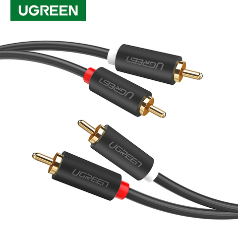 UGREEN-Cable estéreo RCA 2RCA macho a 2RCA macho Cable de Audio estéreo para cine en casa, amplificador HDTV, sistemas Hi-Fi ► Foto 1/6