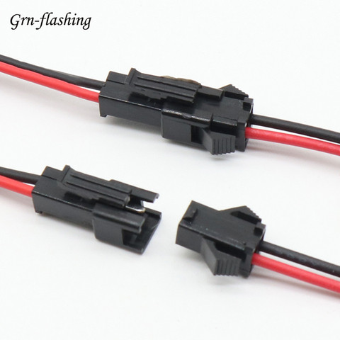 10 pares de conector de 2 pines 15cm de largo JST SM 2 pines Cable de enchufe macho a hembra cinta de LED de único Color DC Power cinta de Cable cinta de luces ► Foto 1/4