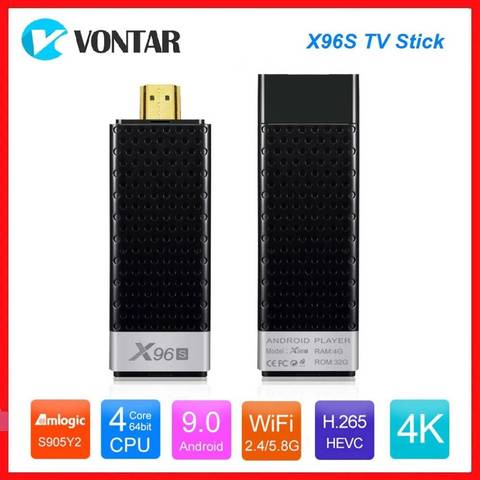 TV Stick Android 9,0 caja de TV X96S Amlogic S905Y2 4GB de RAM 32GB 5G WiFi BT 4,2 TV Dongle X96 Mini PC Smart 4K Media Player ► Foto 1/6