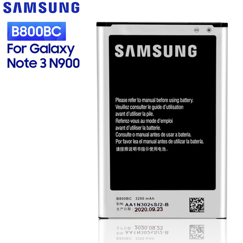 Original de SAMSUNG batería de reemplazo B800BC para Samsung GALAXY NOTE3 nota 3 N900 N9002 N9005 N9006 N9008 N9009 con NFC 3200mAh ► Foto 1/6