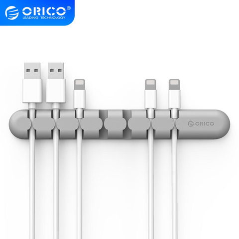 ORICO CBS bobinador de Cable de auriculares organizador de Cable de almacenamiento cargador de silicona Clips de soporte de Cable para MP3 ,MP4, ratón, auricular ► Foto 1/6