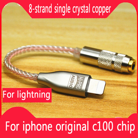 Cable auxiliar HiFi MFi a conector de 3,5mm para iPhone, Adaptador de Audio con divisor de decodificación para auriculares Lightning, 11 Pro, X, XS, XR, 8, 7, 3,5mm ► Foto 1/6