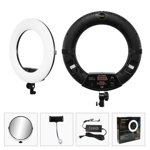 Yidoblo-Anillo de luz LED para estudio fotográfico, FD-480II, bicolor, lámpara individual de vídeo, 45cm, iluminación fotográfica, 96W, 5500K, luz LED para Selfie ► Foto 1/6