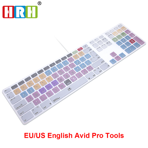 HRH Avid Pro Tools Hotkey atajo teclado cubierta piel para Apple teclado numérico USB con cable para iMac G6 Escritorio PC por cable ► Foto 1/6