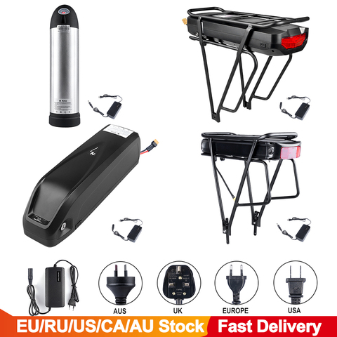 48V 10Ah 12Ah 13Ah 15Ah 17.5Ah bicicleta eléctrica de la batería con BMS Paquete de batería de litio de 48 voltios 2A de Ebike batería + cargador ► Foto 1/6