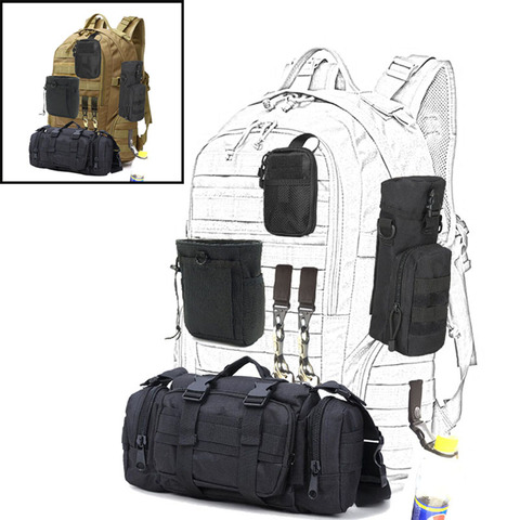 Molle-bolsos para Mochila Táctica Militar, accesorios de caza, bolsa de almacenamiento EDC, correa de hombro, mochila, cinturón de combate del ejército ► Foto 1/6