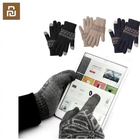 Original Xiaomi dedo pantalla táctil guantes invierno guantes caliente lana guantes para iphone 6s Xiaomi pantalla táctil de la tableta del teléfono de la máquina de dinero en efectivo ► Foto 1/6