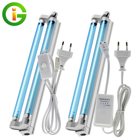 16W/220V ultravioleta germicida lámpara esterilizador UVC a ácaro del polvo eliminador de 254nm doble-esterilizados lámpara de cuarzo UV para la casa ► Foto 1/6