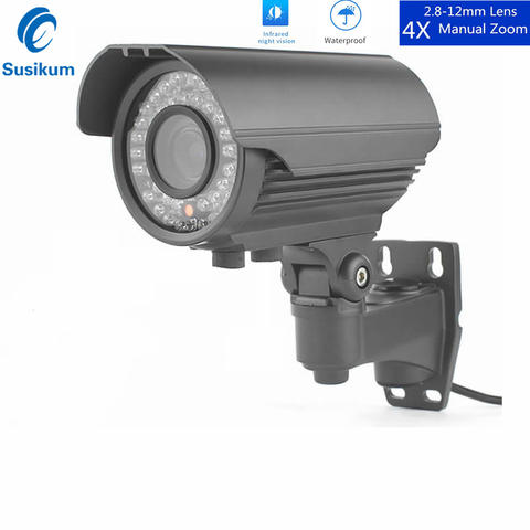 Cámara para exteriores de 5MP, lente impermeable de 2,8-12mm, Zoom Manual con menú OSD, visión nocturna IR, cámara HD infrarroja ► Foto 1/6