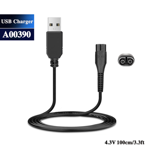 Adaptador de cable de alimentación para afeitadora Philips, Cargador USB de 4,3 V, A00390, Norelco, onepblade, QP2520 ► Foto 1/6