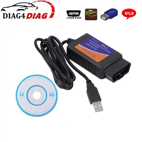 ELM327 V 1,5 interfaz USB código de diagnóstico OBD2 escáner de MINI ELM 327 puede autobús OBD-II Protocolos Multi-coches ► Foto 1/6