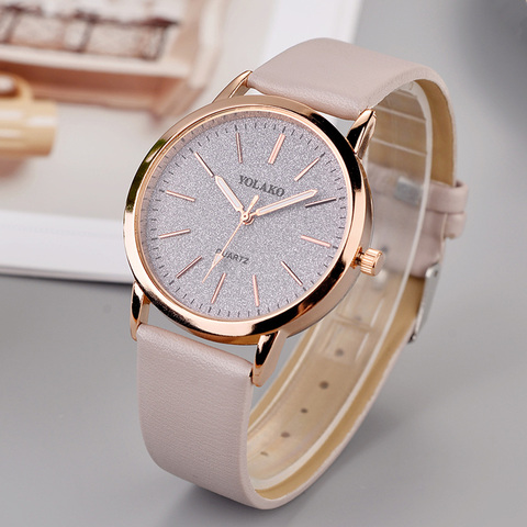 Reloj de cuarzo de marca de lujo de cuero para mujer, reloj de pulsera de moda para mujer, reloj femenino, reloj de horas para mujer saati ► Foto 1/6