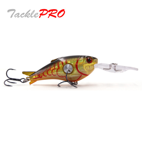 TacklePRO M07-señuelo de pesca Crankbait, pececillo flotante de 50mm, 10g, 1,8-3,9 M, 1 unidad, aparejos de pesca duros de agua salada para buceo profundo ► Foto 1/6