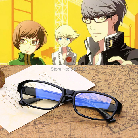 Persona 4 Narukami Yu gafas Anime negro gafas Cosplay Accesorios ► Foto 1/3