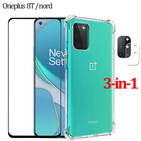 Carcasa, oneplus8t funda oneplus 8t funda de silicona oneplus7t con protección de borde elevado carcasa one plus nord oneplus 8 t fundas protectora transparente one plus 7 t oneplus 8t case ► Foto 1/6