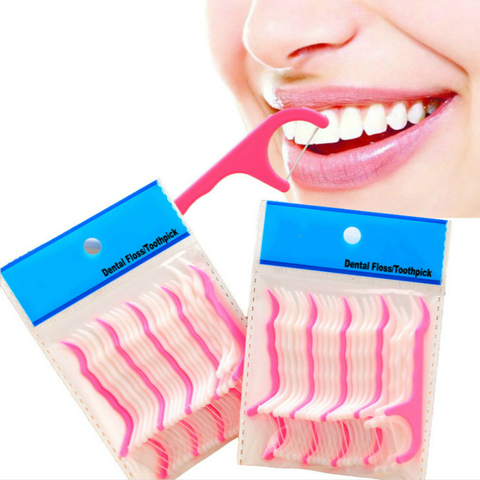 Cepillo Dental Interdental, palillos de dientes, hilo Dental, púas de dientes de plástico, 100 Uds. ► Foto 1/4