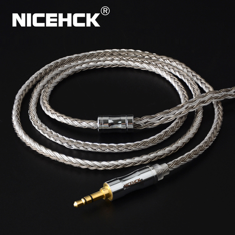 NICEHCK C16-4 16 macho MMCX Core Cable plateado/3,5/2,5/4,4mm macho MMCX/2Pin/QDC/NX7 Pin para QDC C12 ZSX V90 TFZ NX7 Pro/DB3 ► Foto 1/6