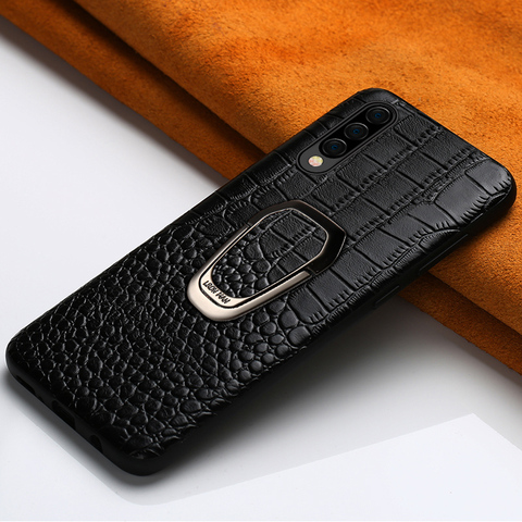 Funda de cuero auténtico para Samsung Galaxy a50 a70 a40 a30 a8 a7 2022 s10 S10e s9 s8 s7 Plus nota 10 Plus magnético ► Foto 1/6