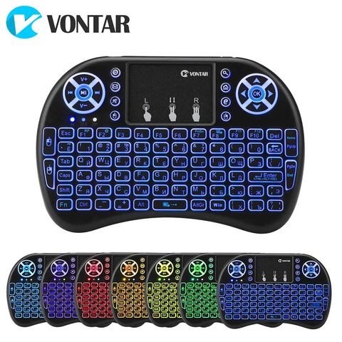 VONTAR-teclado inalámbrico i8, versión en ruso, inglés y hebreo, i8 + 2,4 GHz Air Mouse, Touchpad portátil para Android TV BOX Mini PC ► Foto 1/6