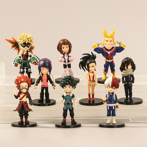 9 unids/set Anime Academia My Hero figura Midoriya Izuku Bakugou Katsuki Todoroki Shouto todo podría PVC figuras de acción de juguete modelo ► Foto 1/6