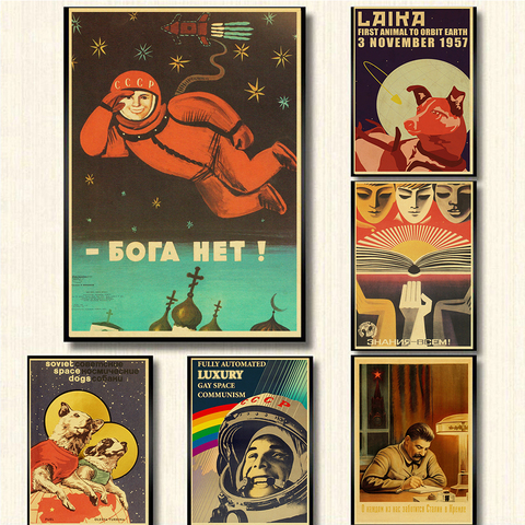 Vintage Stalin USSR CCCP cartel buena calidad grabados y carteles, arte de pared Retro Posters para habitación/Bar/decoración del hogar ► Foto 1/6
