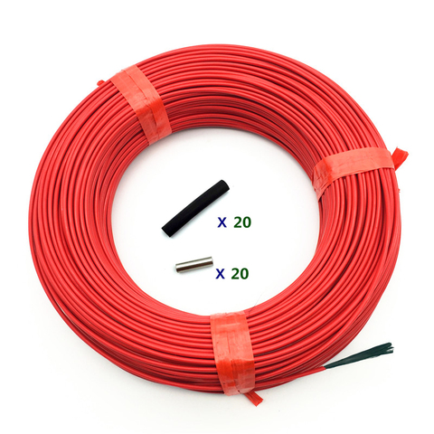 Línea de calefacción de fibra de carbono de 100m 12K/24K, Cable de calefacción de suelo radiante por infrarrojos, línea de Cable de calefacción eléctrica, volumen completo ► Foto 1/6