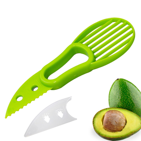 Rebanadora de aguacate 3 en 1, pelador de centros de mantequilla, pelador de fruta, separador de pulpa, cuchillo de plástico multifunción, utensilios para verdura Cocina ► Foto 1/6