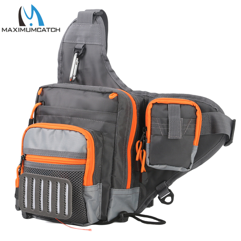 Maximumcatch V Cross-bolsa impermeable para pesca, bolso de cintura de pesca multifunción con parche de mosca, 23x21x8,5 cm ► Foto 1/6