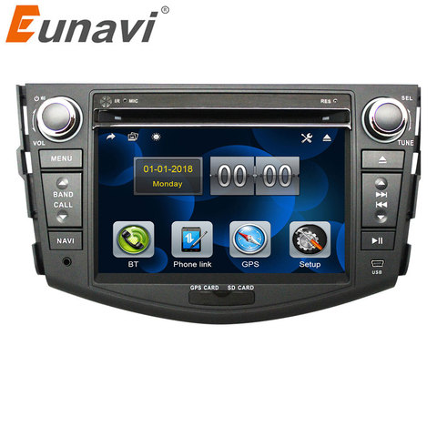 Eunavi reproductor DVD coche 2 Din para TOYOTA RAV4 2006, 2007, 2008, 2009, 2010, 2011 Radio navegación GPS BT FM/estoy RDS Unidad de ordenador ESTÉREO ► Foto 1/6