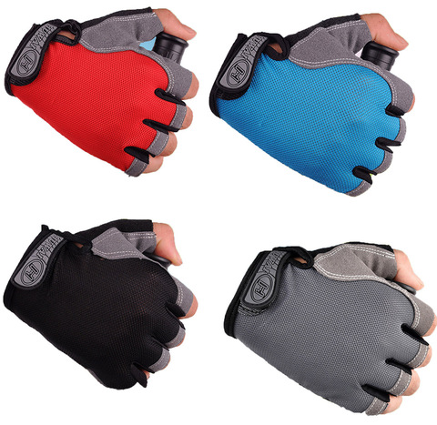 Guantes antideslizantes para ciclismo, protectores de manos transpirables de medio dedo para deportes y ciclismo, accesorios para hombres y mujeres ► Foto 1/6