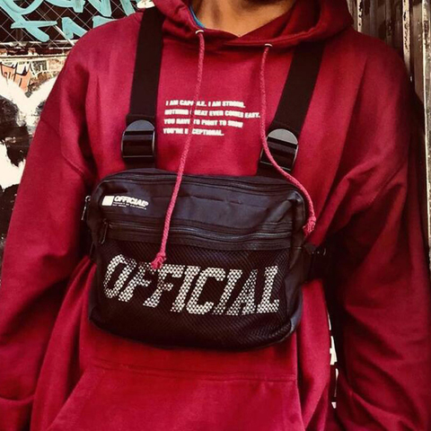 Chaleco táctico de estilo Hip Hop para hombre, bolsa cruzada para el pecho, a la moda, chaleco de equipo de cintura, Unisex, 2022 ► Foto 1/6