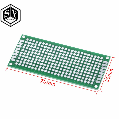 Uds lo genial 3cm x 7cm doble lado pcb prototipo 3*7 prototipo de placa ► Foto 1/4