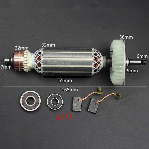 Rotor de armadura de AC220V-240V para MAKITA 9556 9557 9558 9556NB 9556HN 9557NB 9557HN 9557HN 9558NB 9558HN, piezas de herramienta eléctrica ► Foto 1/2