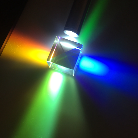 Fotografía Creativa de vidrio de arcoíris, con prisma divisor de color, Cubo de luz, 20x20x17mm, 1 Uds. ► Foto 1/6