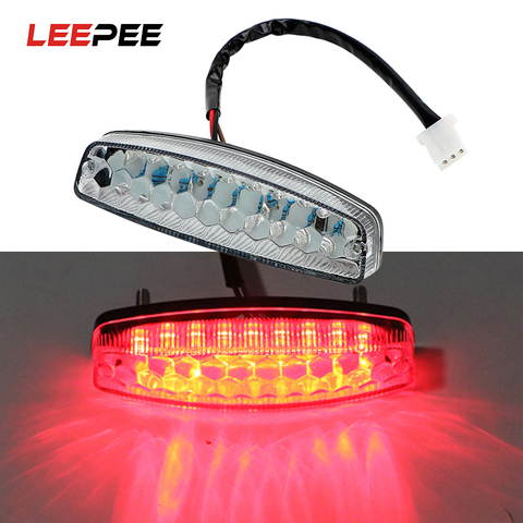 LEEPEE Moto luz trasera de frenos LED luces traseras Cafe Racer indicador lámpara de iluminación para Quad ATV Kart ► Foto 1/6