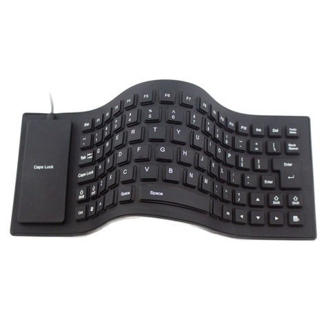 Teclado de silicona suave y silencioso de 85 teclas, miniteclado con cable USB, portátil, portátil, Pc, plegable, resistente al agua ► Foto 1/6