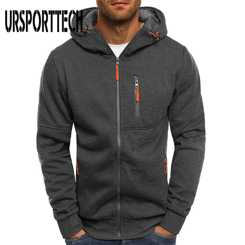 Sudaderas Hip Hop con capucha para hombres primavera otoño Sudaderas Hombre sudaderas con capucha chaqueta de moda de manga larga con cremallera con capucha chándal de Rebeca de lana 4XL ► Foto 1/6