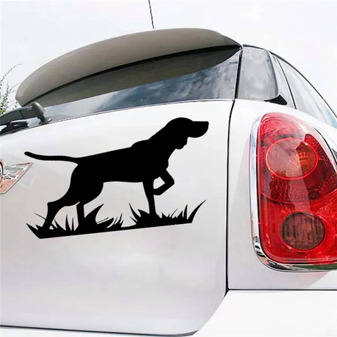 Pegatina de vinilo divertido para coche CK3330 #, pegatina impermeable para perro de caza, calcomanías geniales para ventana trasera de parachoques ► Foto 1/6