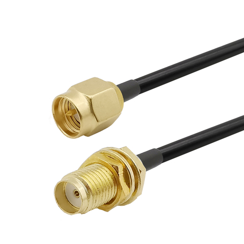 Conector SMA macho a SMA hembra extensión wifi RG58 cable macho a jack cable de antena coaxial cable 1 M 3 M y 5 M 8 M 10 M 12 M 15 M ► Foto 1/6